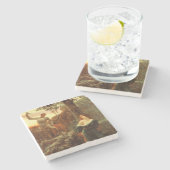 Chivalerie (door Frank Dicksee) Stenen Onderzetter (Zijkant)