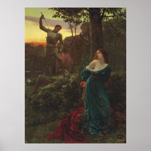 Chivalry van Frank Bernard Dicksee Poster (Voorkant)