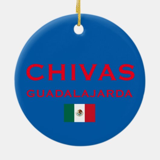 Chivas (Guadalajara) Aangepast kerstversiering Keramisch Ornament (Achterkant)