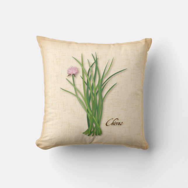 Chives Herb Pillow Kussen (Voorkant)