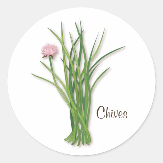 Chives Round Sticker (Voorkant)