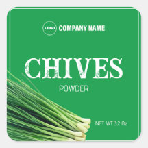 Chives Spice Label Aangepaste Sticker