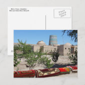 Chiwa, Khiva Blick zum Kalta-Minor-Minarett Briefkaart (Voorkant / Achterkant)