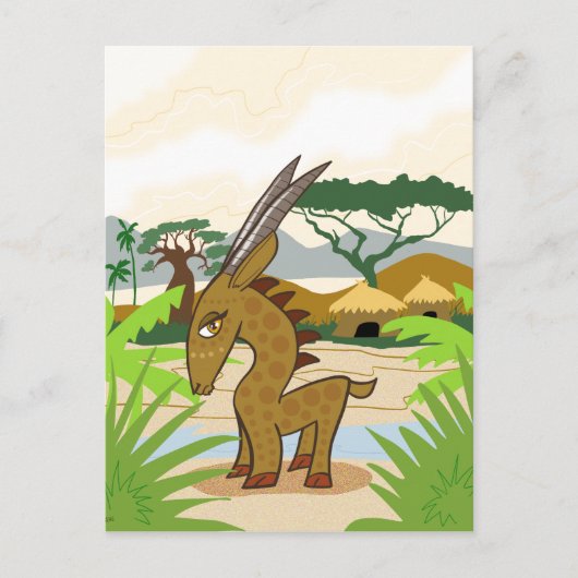 Chiwara Briefkaart (Voorkant)