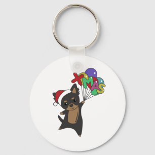 Chiwawa Christmas Dog Winter Animals Dogs Sleutelhanger