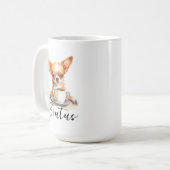 Chiwawa hond met koffie mok, hond met attitude koffiemok (Voorkant links)