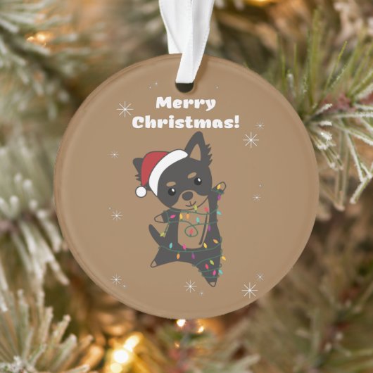 Chiwawa Kersthond Winterdieren Ornament (Boom)