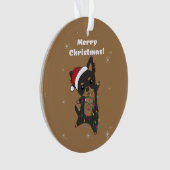 Chiwawa Kersthond Winterdieren Ornament (voorkant)