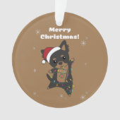 Chiwawa Kersthond Winterdieren Ornament (voorkant)
