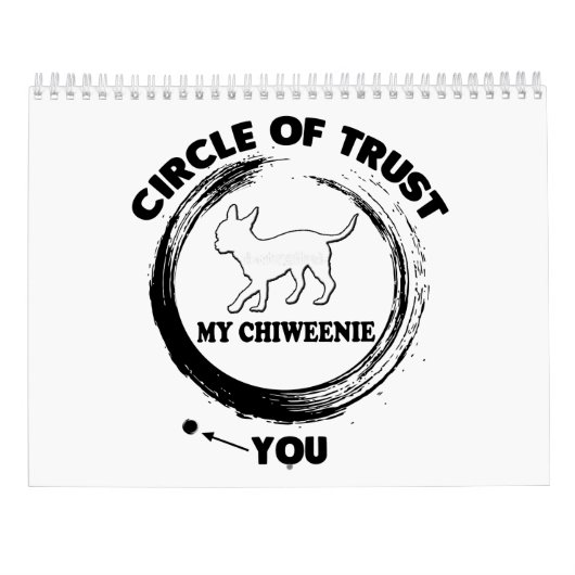 Chiweenie Calendar Gifts for Papa Mam Grandma Kalender (Achterkant)