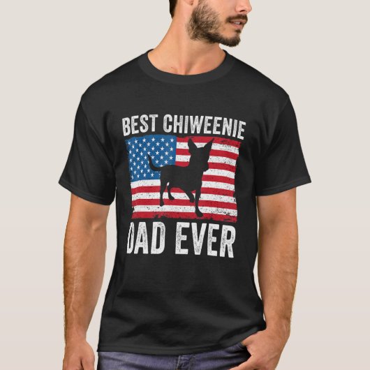 Chiweenie Dad Chiweenie Eigenaar 4 juli Patriot T-shirt (Voorkant)