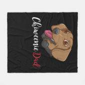 Chiweenie Dad Hondenliefhebber Gift Mannen Dog Chi Fleece Deken (Voorkant (Horizontaal))