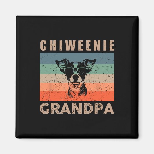  Chiweenie Dog Opa Gifts for Men Fun Gr Magneet (Voorkant)