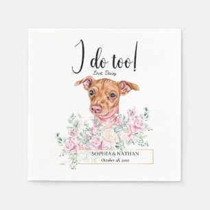 Chiweenie Dog Wedding Cocktail Napkins Servet