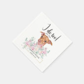 Chiweenie Dog Wedding Cocktail Napkins Servet (Hoek)