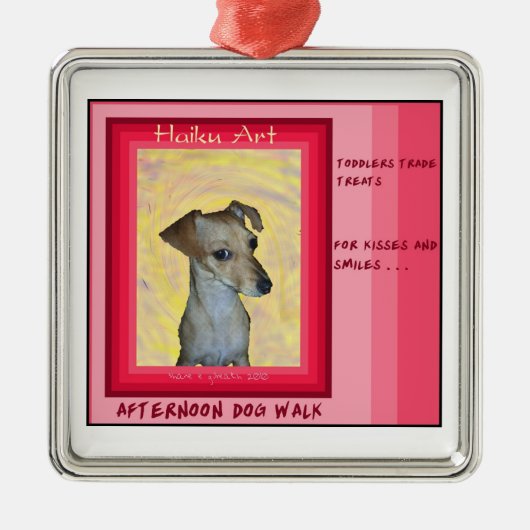 Chiweenie Haiku Art Ornament (Voorkant)