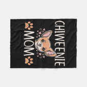 chiweenie mam chihuahua schattige hondenliefhebber fleece deken (Voorkant (Horizontaal))