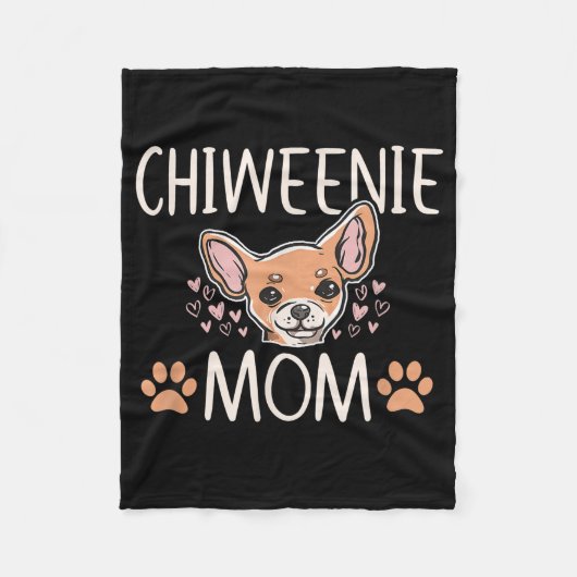 chiweenie mam chihuahua schattige hondenliefhebber fleece deken (Voorkant)