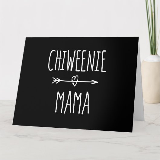 chiweenie mama chihuahua mam cadeau kaart (Voorkant)