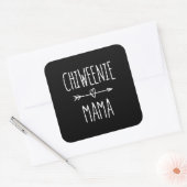chiweenie mama chihuahua mam gift vierkante sticker (Envelop)