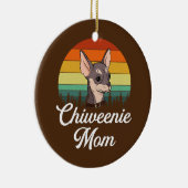 chiweenie mama chiweenie keramisch ornament (Rechts)
