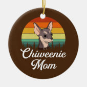 chiweenie mama chiweenie keramisch ornament (Voorkant)