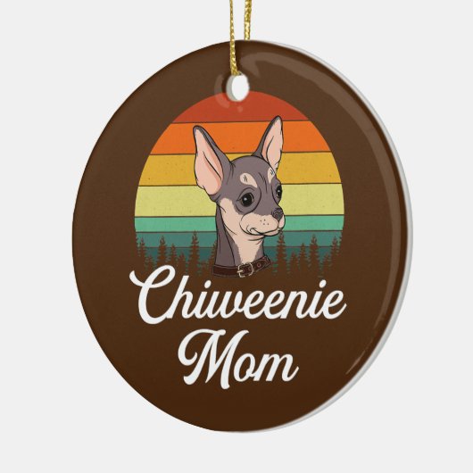 chiweenie mama chiweenie keramisch ornament (Links)
