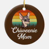 chiweenie mama chiweenie keramisch ornament (Achterkant)