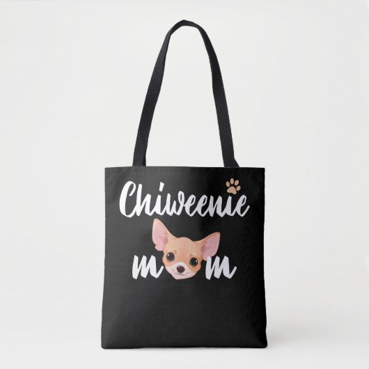 Chiweenie mama Pet Hondenliefhebbers Mama Gift Ide Tote Bag (Voorkant)