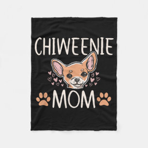 chiweenie moeder chihuahua schattige hondenliefheb fleece deken
