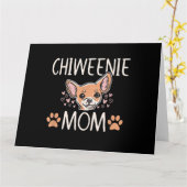 chiweenie moeder chihuahua schattige hondenliefheb kaart (Gele Bloem)