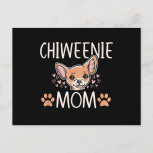 chiweenie mom chihuahua cute dog owner love lover aankondigingskaart
