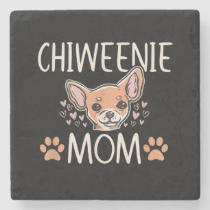 chiweenie mom chihuahua cute dog owner love lover stenen onderzetter