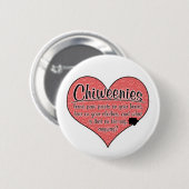 Chiweenie Paw Prints Dog Humor Ronde Button 5,7 Cm (Voorkant /achterkant)
