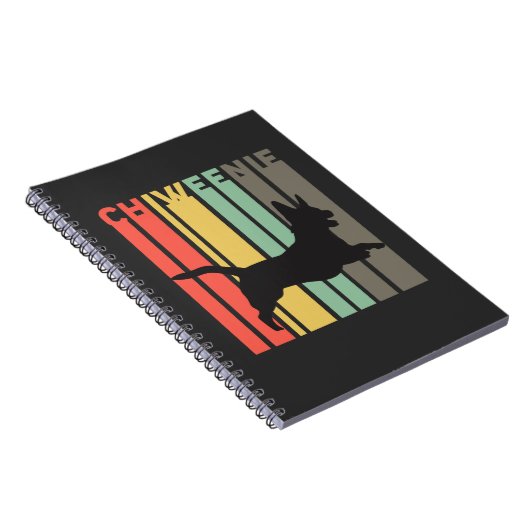 Chiweenie Silhouette - Cute Chiweenie Dog Gift Notitieboek (Rechterzijde)