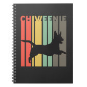Chiweenie Silhouette - Cute Chiweenie Dog Gift Notitieboek (Voorkant)