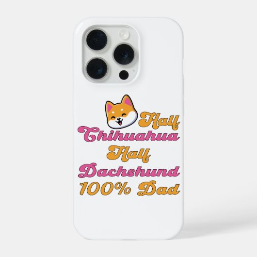 Chiweenie Vader Half Chihuahua Dachshund Grappige iPhone Hoesje (Achterkant)