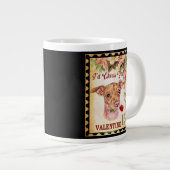 Chiweenie  Valentijn Funny Dog met Roos Grote Koffiekop (Voorkant rechts)