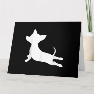 chiweenie yoga ness gift , chihuahua dachshund kaart