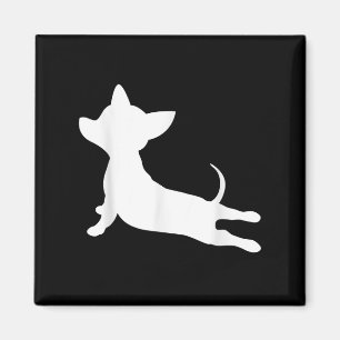 chiweenie yoga ness gift , chihuahua dachshund magneet