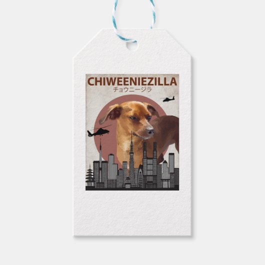 Chiweeniezilla Funny Chiweenie T-shirt Hondenliefh Cadeaulabel (Voorkant)
