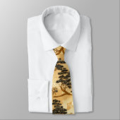 Chiyogami bonsai-patroon stropdas (Gebonden)