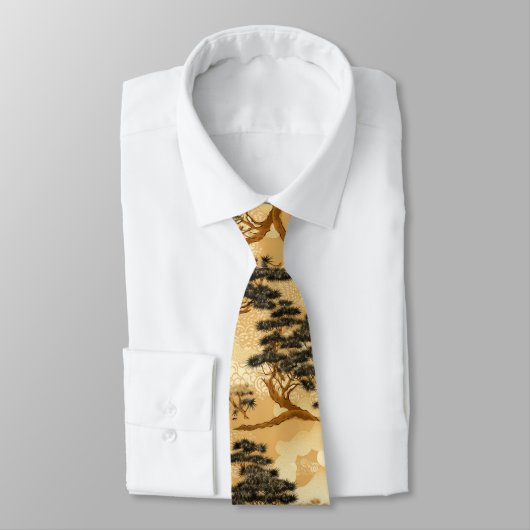 Chiyogami bonsai-patroon stropdas (Gebonden)