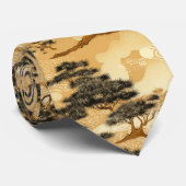 Chiyogami bonsai-patroon stropdas (Opgerold)