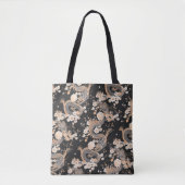 Chiyogami Draken en bloemen patroon Tote Bag (Voorkant)