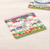 Chiyogami Rice Paper Pattern Kartonnen Onderzetters (Schuin)