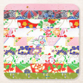 Chiyogami Rice Paper Pattern Kartonnen Onderzetters (Voorkant)