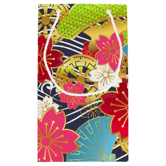 Chiyogami-Washi Styled-cadeautas Klein Cadeauzakje (Achterkant)