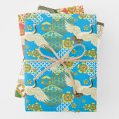 Chiyogami Yuzen Washi Style patroon Inpakpapier Vel (In situ)