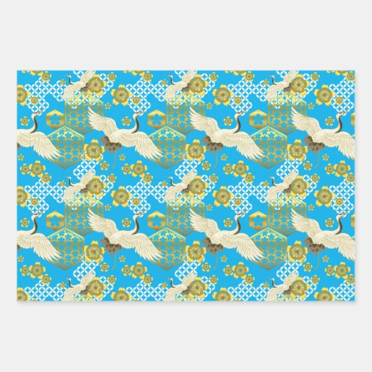 Chiyogami Yuzen Washi Style patroon Inpakpapier Vel (Voorkant)